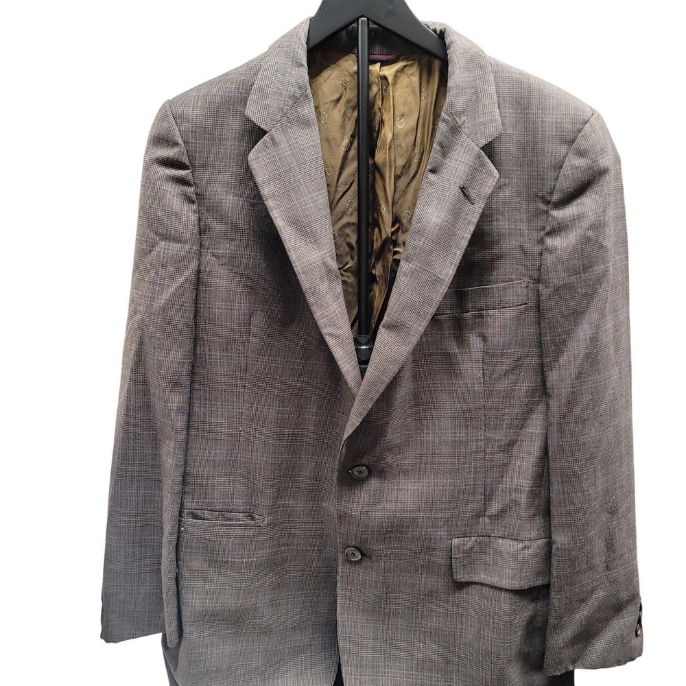 VTG Christian Dior Mens Plaid Wool Sport Coat Blazer Luxury Fashion Classic